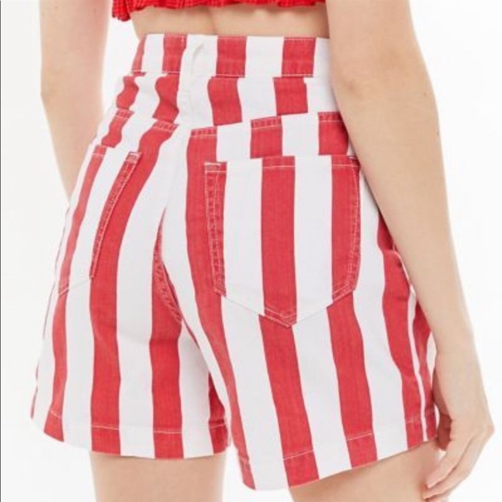 BDG Striped High Rise Shorts